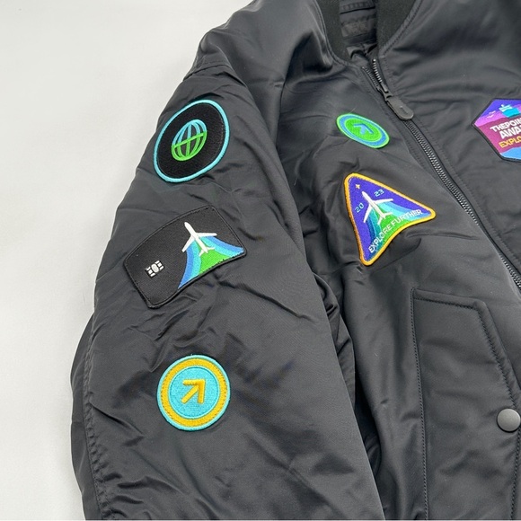 Men’s The Points Guy Awards 23 Black Uniqlo Bomber Jacket Large - Picture 6 of 13